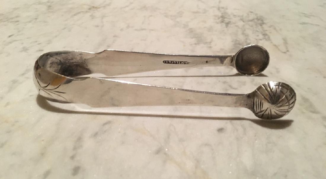 Rare American Southern Coin Silver Sugar Tongs (1 of 3)