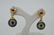 14K Yellow Gold Tahitian Pearl Diamond Earrings