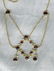 Antique 14K Yellow Gold Natural Garnet Necklace - 2