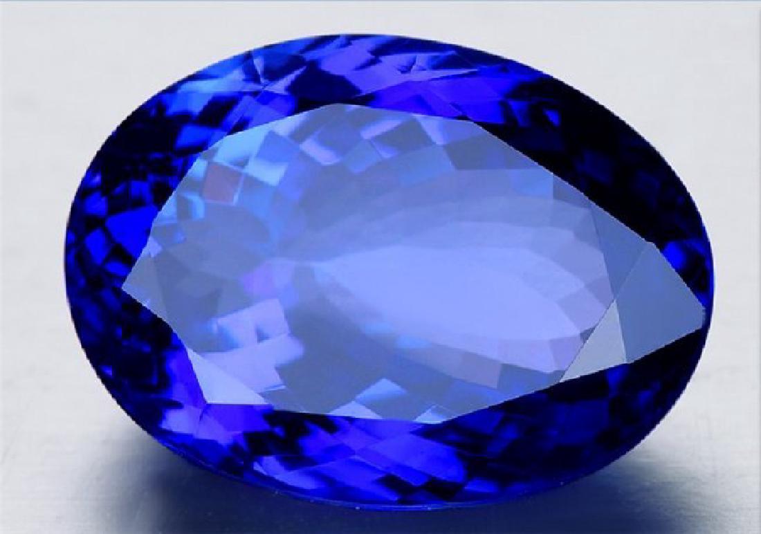 5.62 Carat Loose Synthetic Oval Shape Tanzanite (1 of 1)