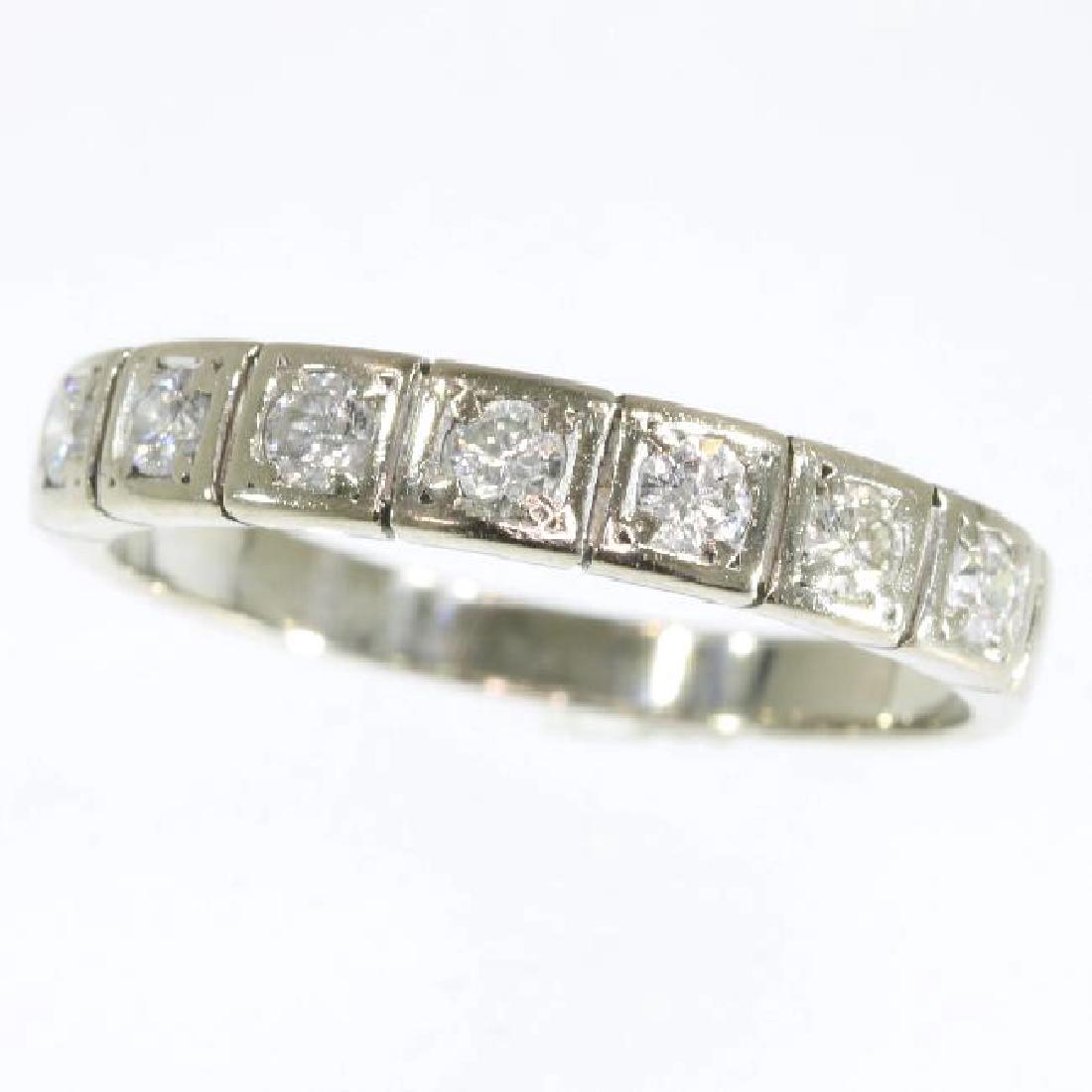 Mid-Century 18K White Gold Diamond Ring, .42ctw (1 of 6)