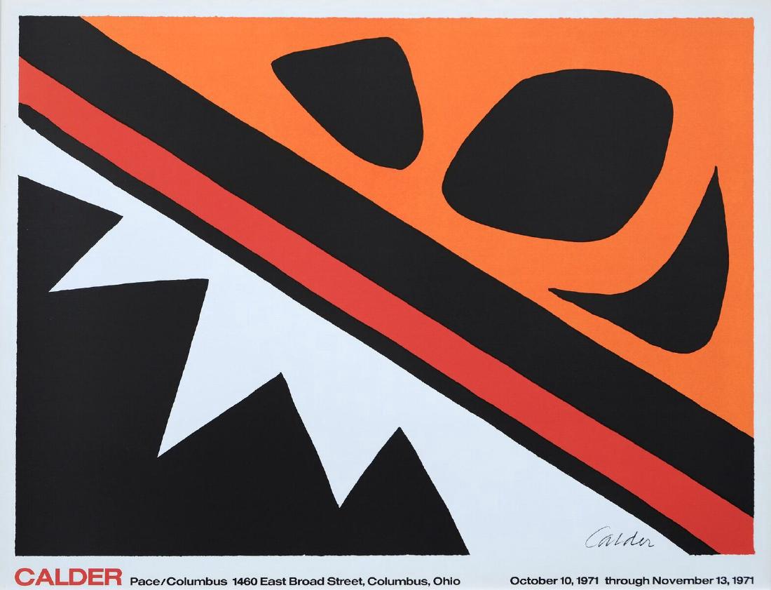 Alexander Calder Lithograph La Grenouille et la Scie: Calder Alexander La Grenouille et la Scie 1971 Lithograph 63.5 x 81.5 cm At Pace Signed in Print Shipping: Domestic: Flat-rate of $50.00 to anywhere within the contiguous U.S. International: Foreign s