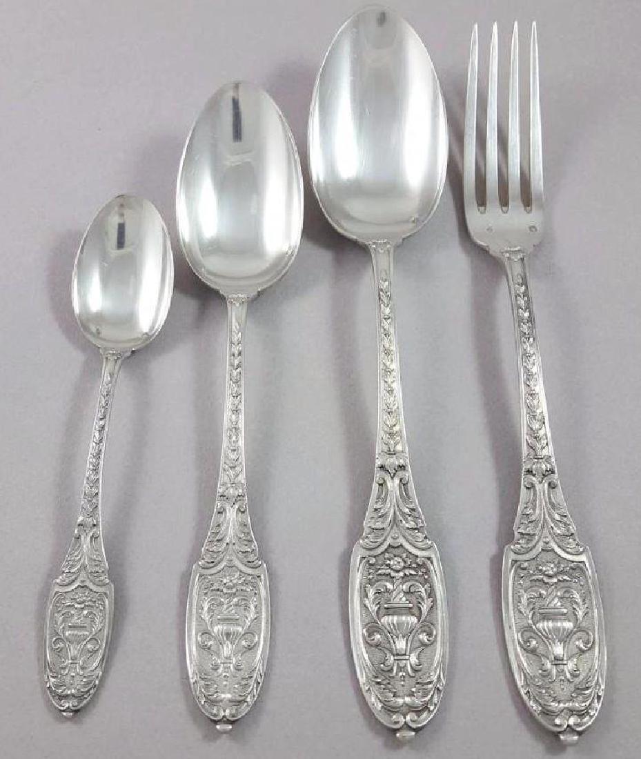 Antique French Sterling Silver Flatware Set, 53 pieces (1 of 9)