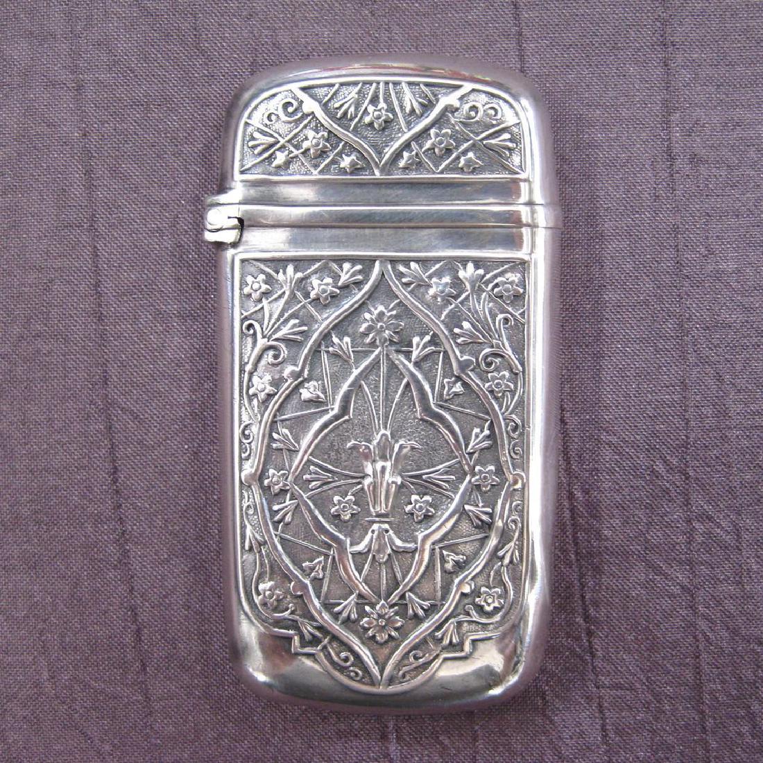 Antique American Coin Silver Repousse Match Safe (1 of 7)