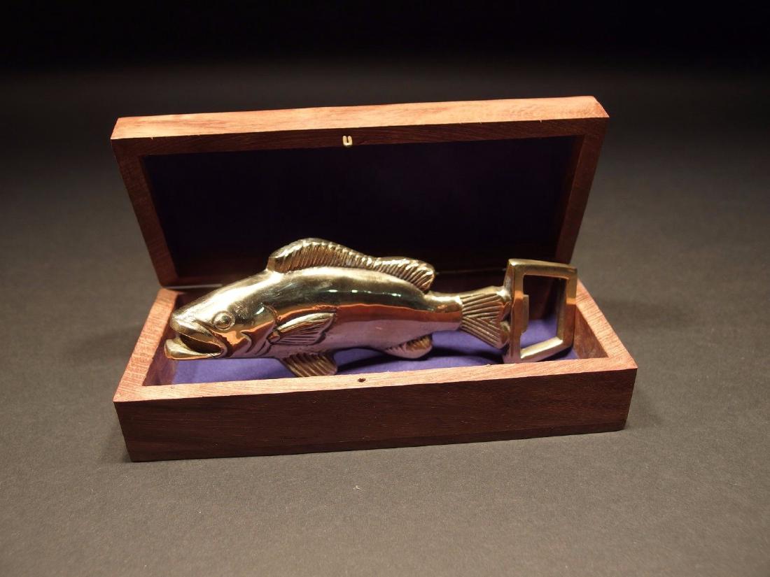Brass Fish Fishing Bottle Opener with Box (1 of 4)