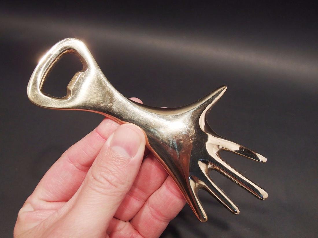 Hand Shaped Gold Brass Bottle Cap Opener (1 of 4)
