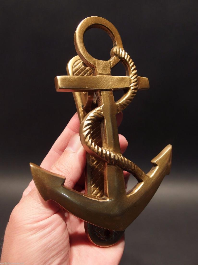 Brass Fouled Anchor Door Knocker (1 of 4)