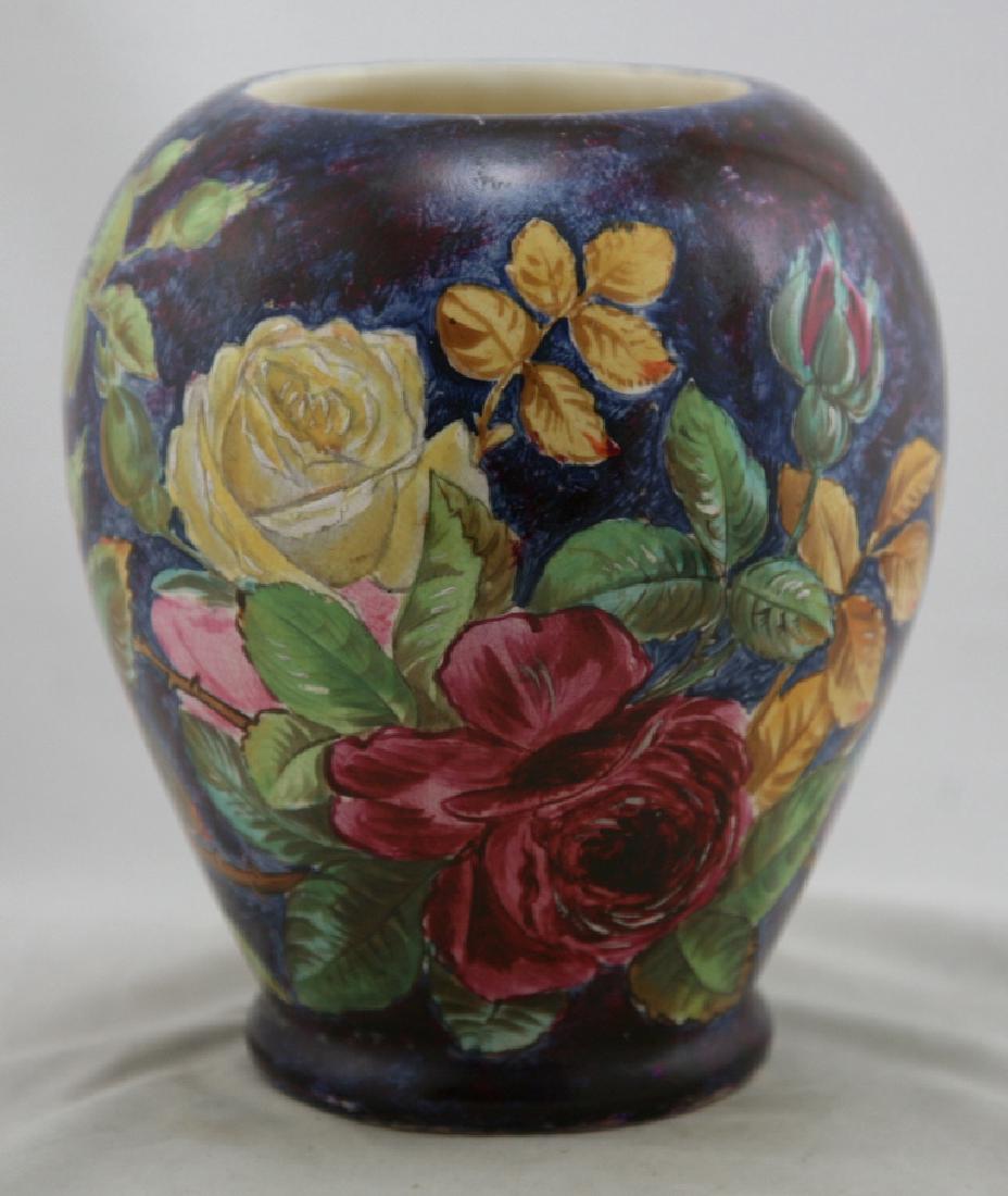 William Lycett China-Painted Vase John Bennett Style: This very rare vase was decorated by William Lycett, son of Edward Lycett (Faience Munafacturing Company), who according to Atlee Barber, is considered the 'Pioneer of China Painting in America'. The