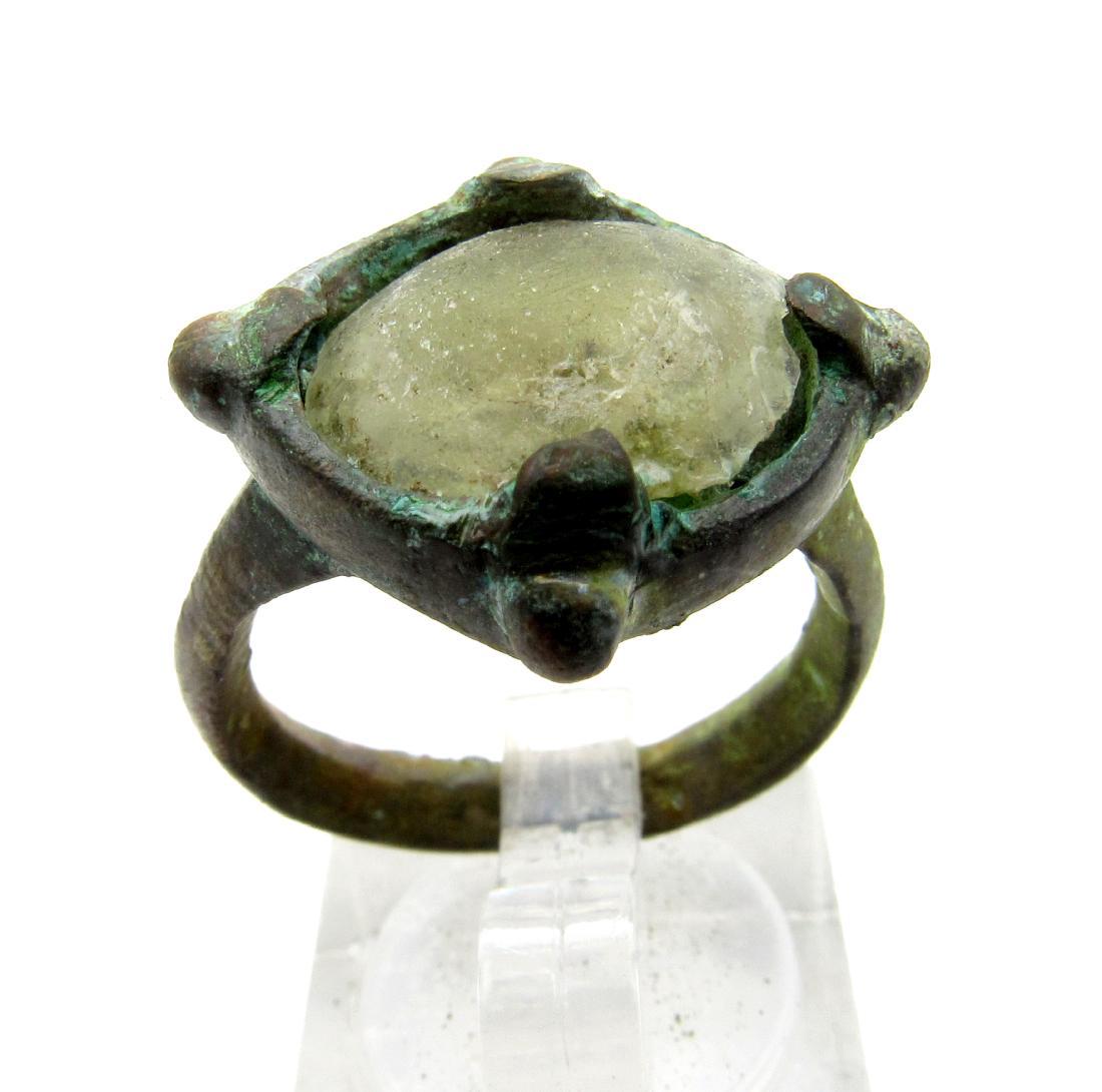 Medieval Viking Ring with a Stone (1 of 3)