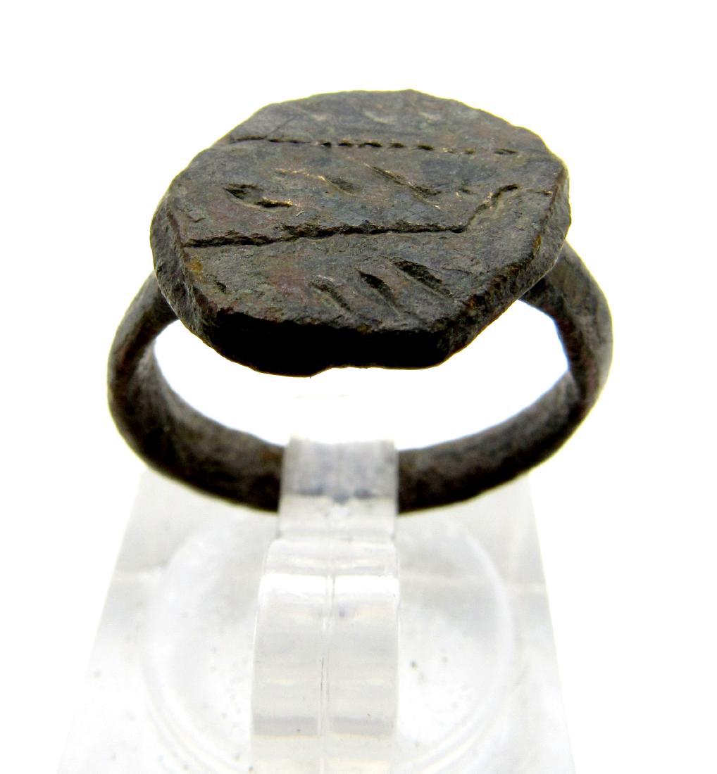 Early Medieval Dark Ages ring with mysterious symbol (1 of 4)