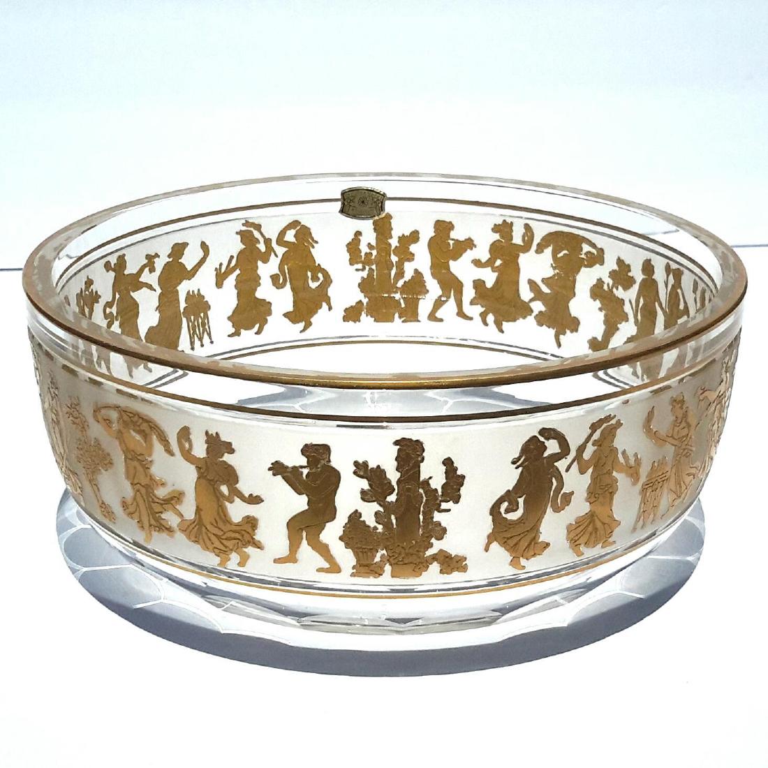 Val St Lambert Gold Decorated Danse De Flore Bowl (1 of 2)