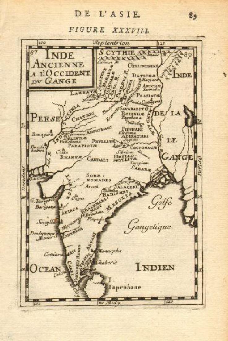 Mallet: Antique Map of Ancient India, 1683 (1 of 2)