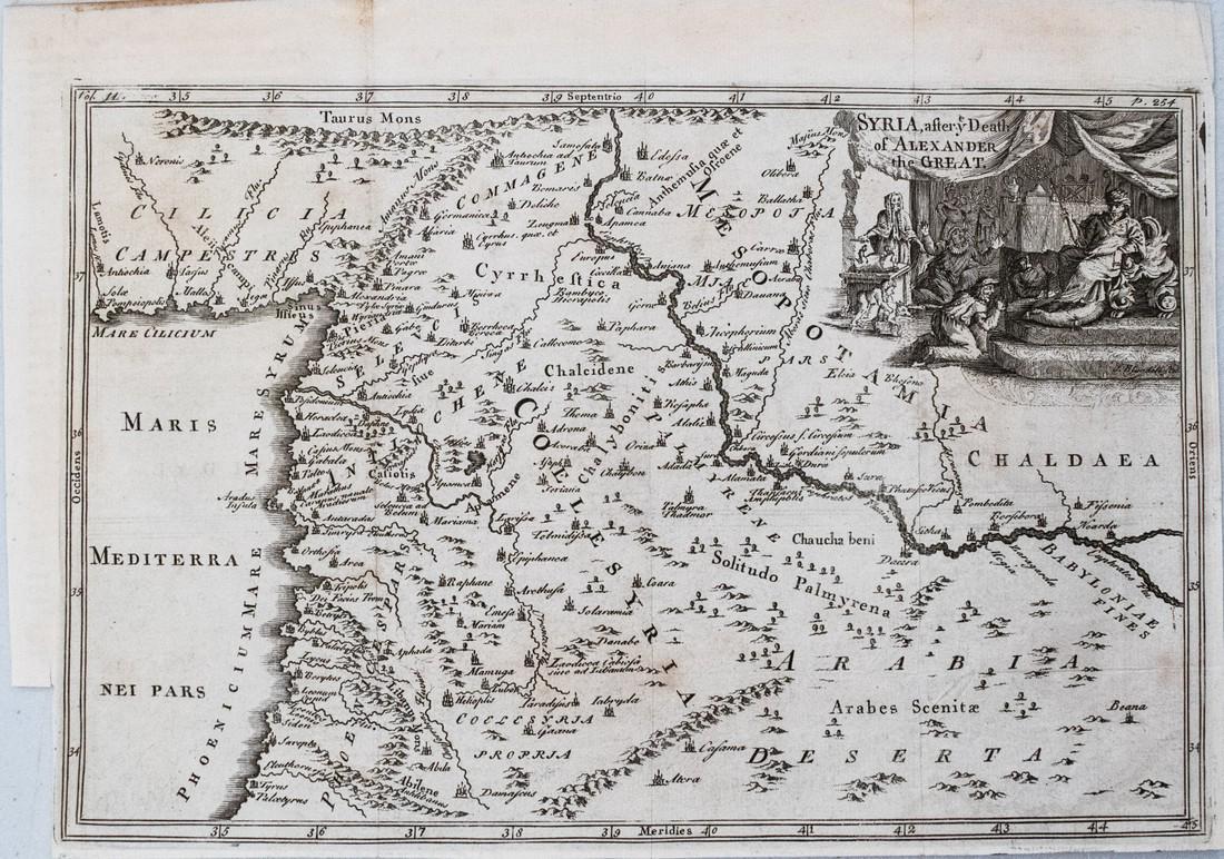 Blundell: Antique Map of Mesopotamia Babylon Syria 1722 (1 of 1)