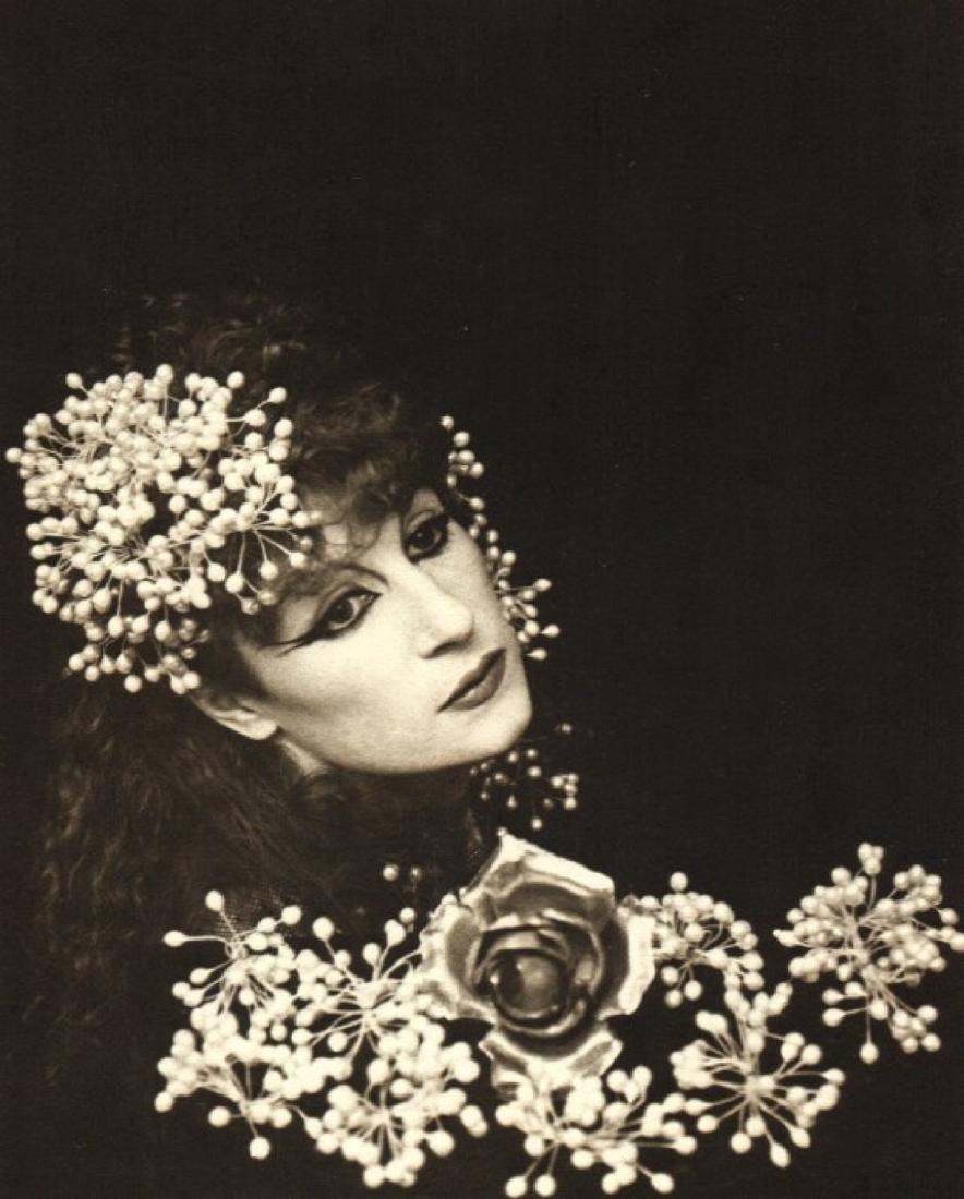 IRINA IONESCO - Jacket of Flowers: Artist: IRINA IONESCO Print Title: Jacket of Flowers Medium: Photo-Lithograph Printing Date: 1977 Printed: Switzerland Image Size: 5.25 X 6.5 inches Irina Ionesco is a French photographer born in Pari