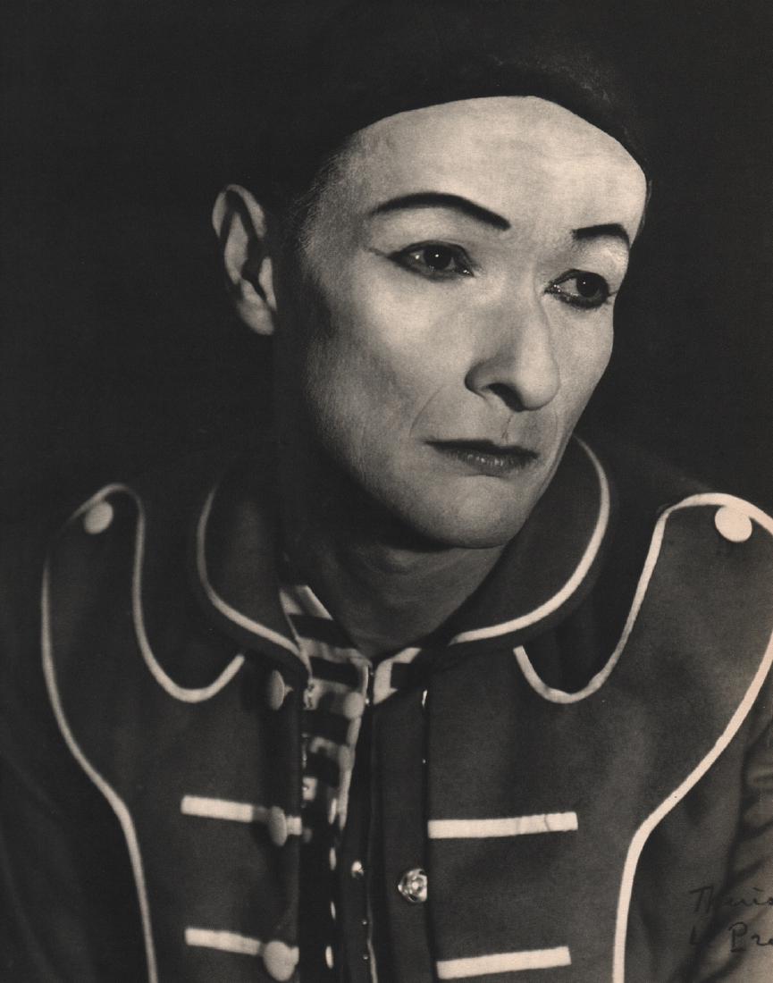 TERESE LE PRAT - Jean-Louis Barrault: Artist: TERESE LE PRAT Print Title: Jean-Louis Barrault in "Malborough Goes to War" Medium: Sheet fed Copper plate Gravure Printed in Paris Printing Date: 1950 Image Size: 10.25 x 13.5 inches Therese 