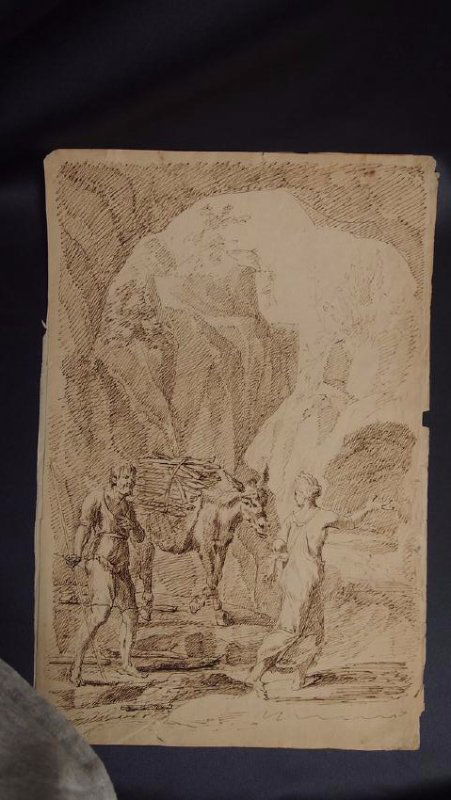 European Drawing 18 Cent possibly Dutch Unknown (1 of 3)