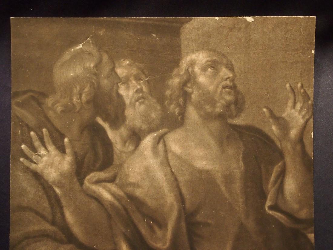 18th cent , Bologna School Three Apostles: 18th cent , Bologna School. Three Apostles. Charcoal. 10x12. Excellent charcoal drawing from the Bologna School in Italy. The quality is excellent with the details showing a gifted artist. On laid wov