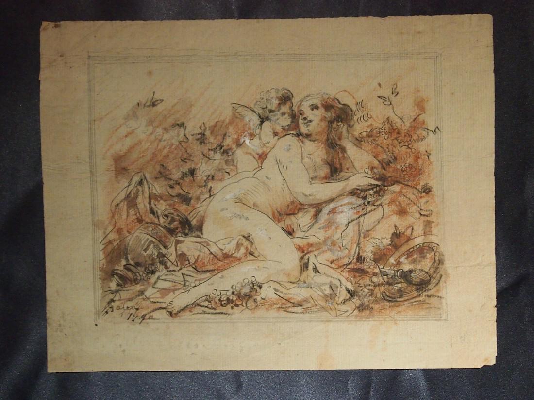 18th Cent French Drawing/1792 Allegorical (1 of 1)