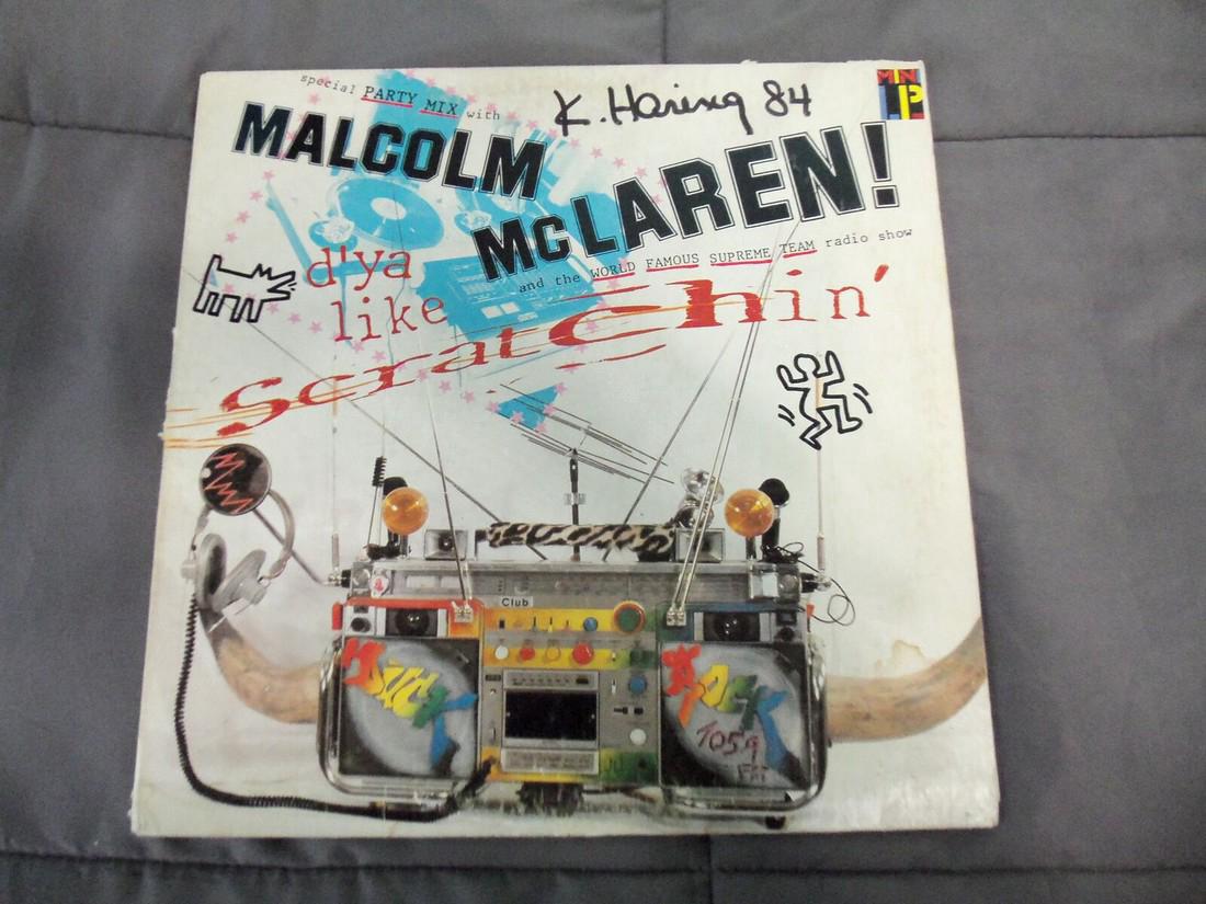 Keith Haring Signed Malcom McLaren Album "Scratchin" (1 of 9)