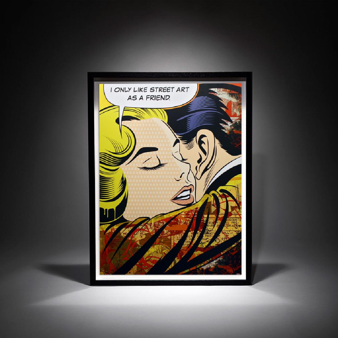 Dillon Boy Street Friends: Artist: Dillon Boy Title: Street Friends Date: 2016 Medium: High Quality Paper Size: 18" x 24" / 45,72 cm x 60,96 cm Publisher: Wall & Street Gallery Harmful if Followed Markings: hand signed and numb