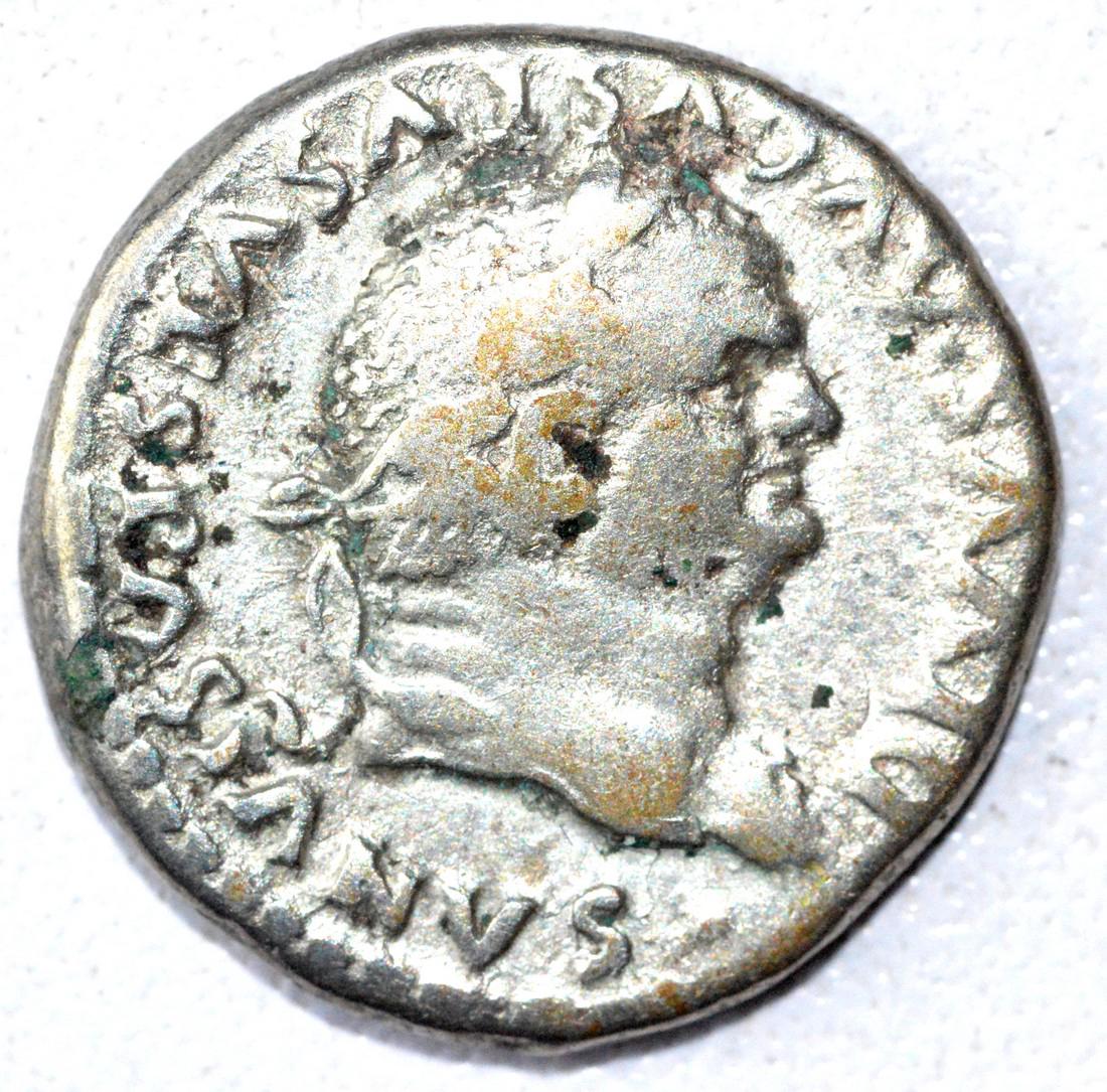 Rare Ancient Roman Denarius Coin - Vespasian (1 of 2)