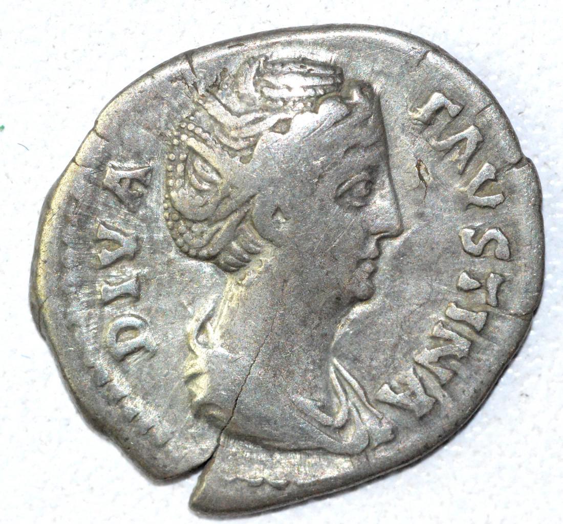 Ancient Roman Denarius Coin - Faustina (1 of 2)