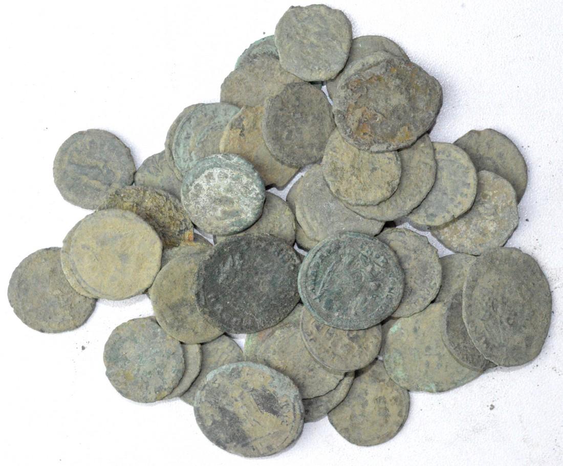 Lot of 50 Premium Quality Roman Coins for Cleaning (1 of 2)