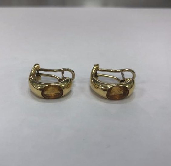Retro H. Stern 18K Gold Citrine Earrings, c1980 (1 of 8)