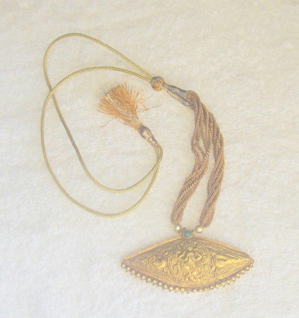 24K Yellow Gold Jade Hand Crafted Indian Necklace (1 of 5)