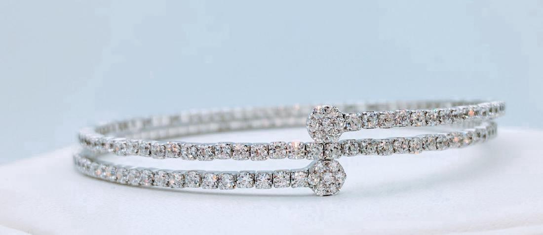 Sterling Silver CZ Wrap Around Arm Bracelet, 10.45ctw (1 of 8)