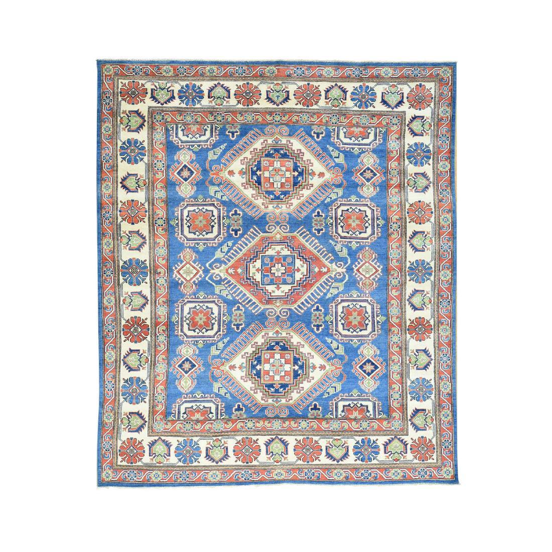 Hand-Knotted Tribal Design Kazak Pure Wool Rug 8.5x10 (1 of 5)