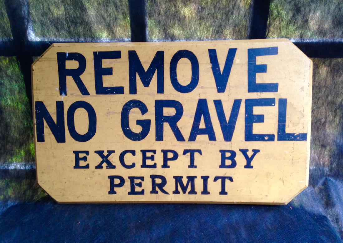 Gravel Sign Circa 1940 (1 of 3)