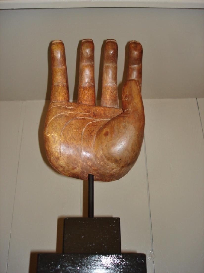 Large Wood Carved Open Hand (1 of 6)