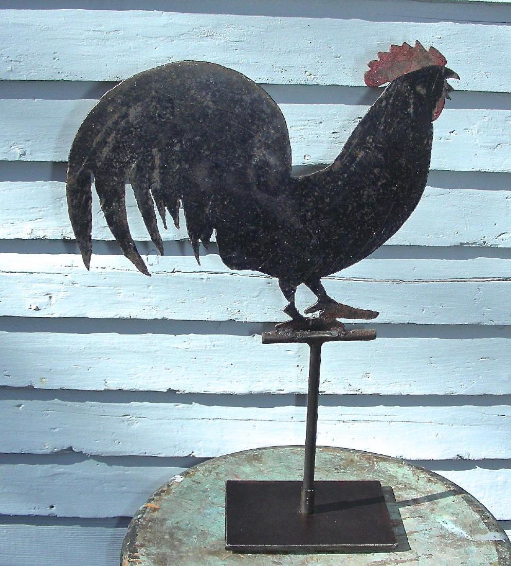Small Sheet Metal Rooster Weathervane, Original Surface (1 of 8)