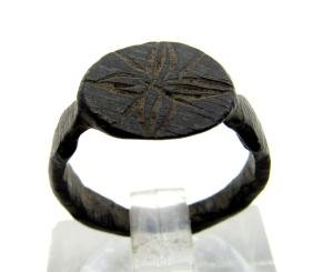 Medieval crusaders ring with star of bethlehem (1 of 3)