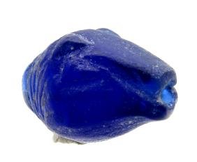 Ancient Greek jaguar head shaped glass bead (1 of 4)