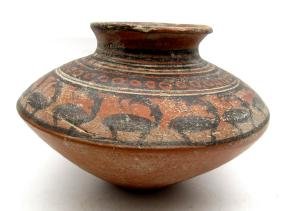 Ancient Indus Valleyjar with deer motif (1 of 8)