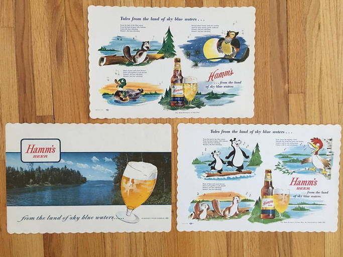 SET of THREE VINTAGE HAMM’S BEER PLACEMATS Dec 05, 2017 Jasper52 in NY