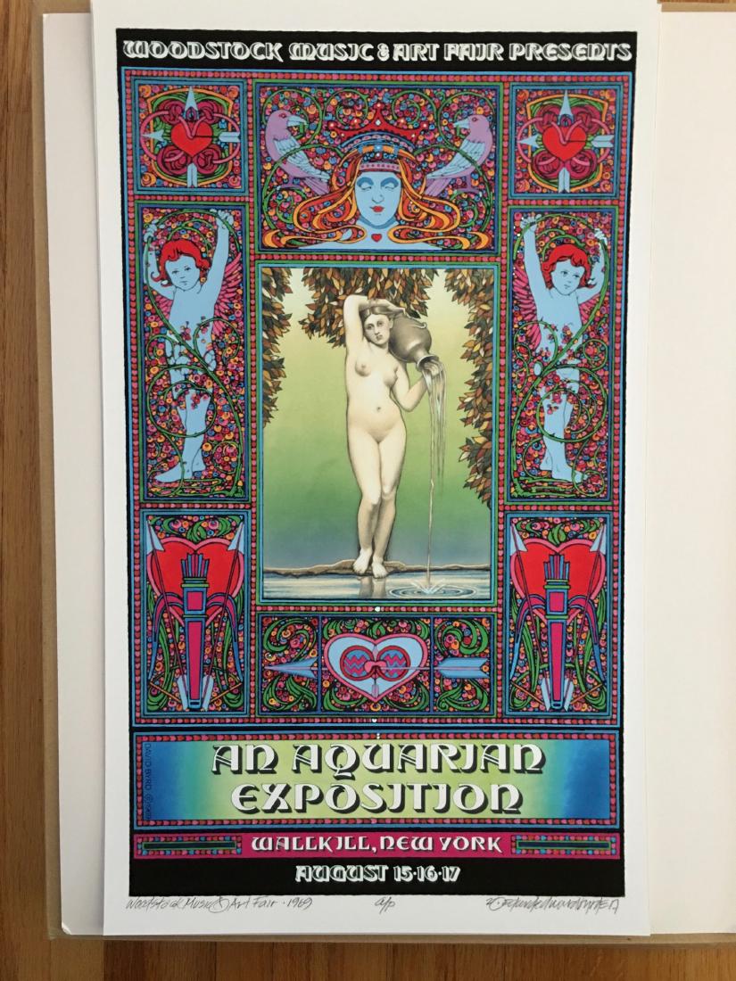 DAVID BYRD - Woodstock - An Aquarian Exposition -: Archival MATTE Paper giclee print by David Edward Byrd - signed Artists Proof Dimensions approx. 22H x 17W Unframed. Style/Period: Art: Contemporary Born near Chattanooga, Tennessee, David Edward Byrd