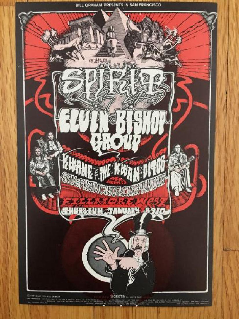 Spirit Handbill - BG265 - 1st: Spirit Handbill - BG265 - 1st. Spirit, Elvin Bishop Group, Kwane and the Kwanditos LIGHT SHOW: San Francisco Light Works ARTIST: Norman Orr DATE: Jan 7, 1971 VENUE: Fillmore West (San Francisco, CA) S