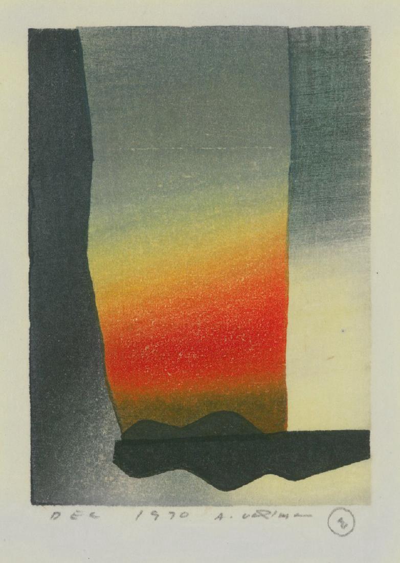 Ansei Uchima Woodblock Abstract Color (1 of 1)