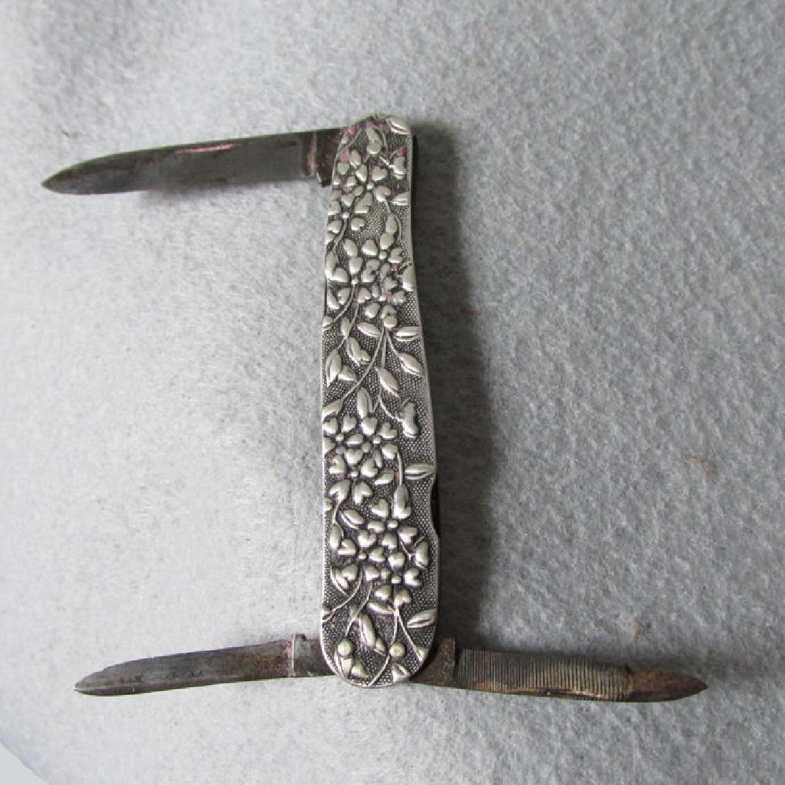 Victorian Aesthetic Vom Cleef Silver Pocket Knife (1 of 4)