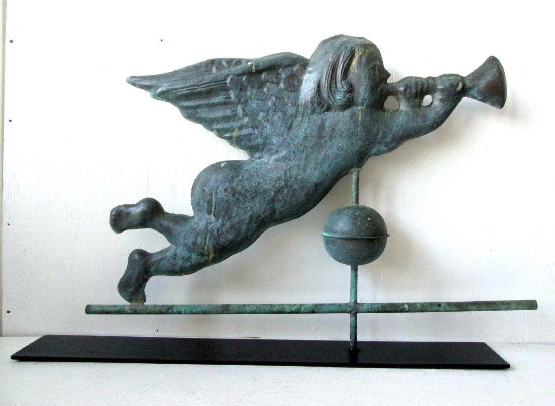 Cherub Blowing Horn Weathervane (1 of 10)