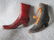 Antique Folk Art Shoes, Wood Round Top Gettsyburg