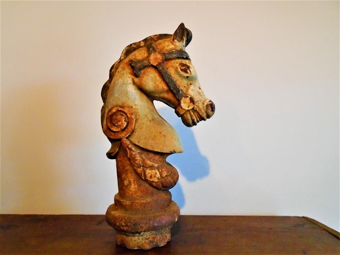 Cast Iron Fancy Horse Finial Hitching Post (1 of 4)