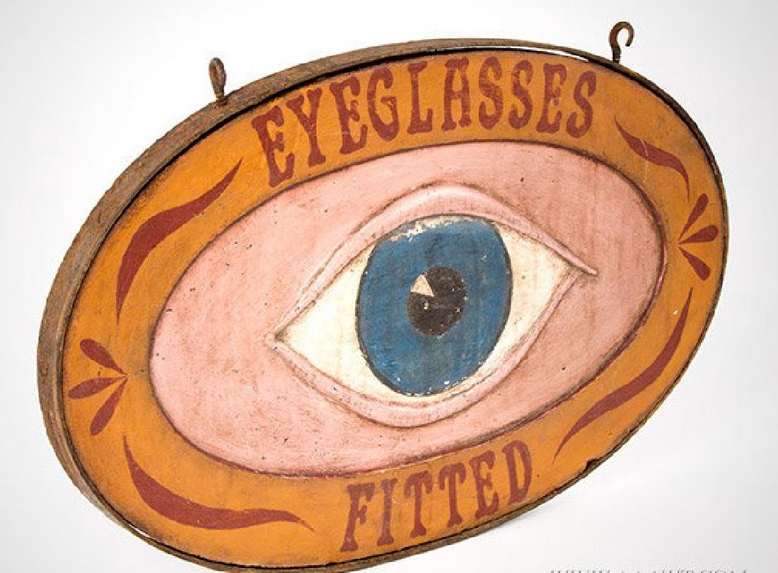 Oval Carved Eye Glasses Trade Sign (1 of 7)