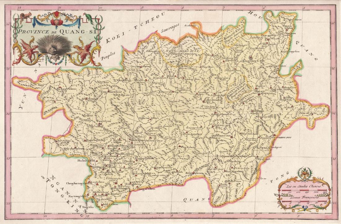 d'Anville / du Halde: Guangxi Province, China (1 of 1)