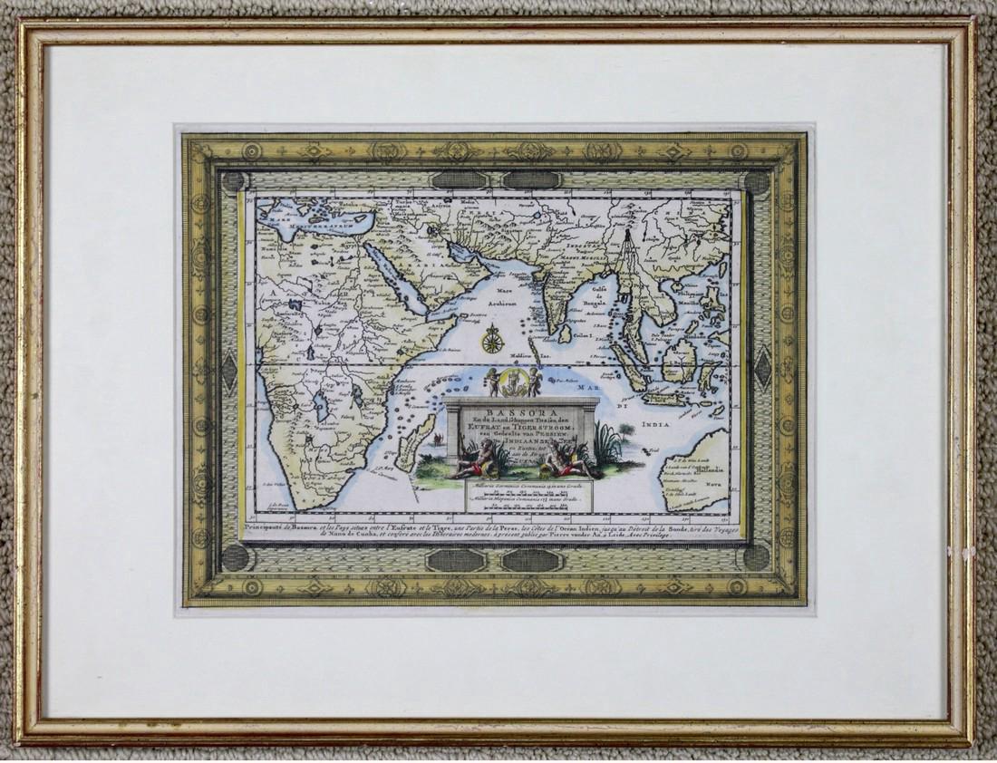 Antique framed map of Indian Ocean, Asia, Australia (1 of 1)