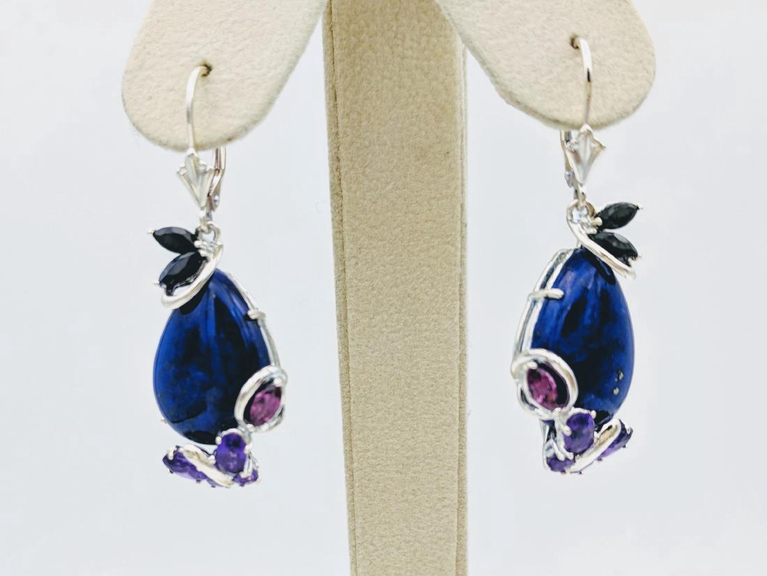 Sterling Silver Lapis Lazuli Earrings with Blue (1 of 3)