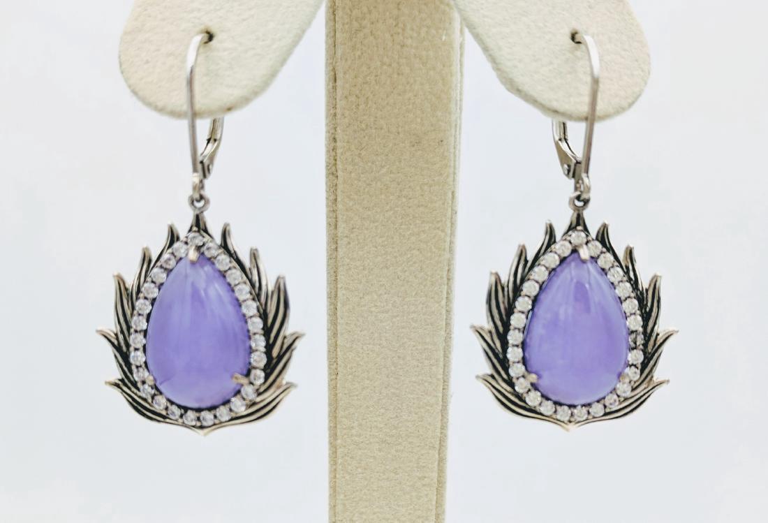 Sterling Silver Dangling Imperial Designed Earrings (1 of 3)
